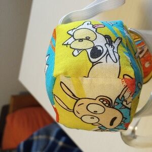 Rocko & Spunky Medium Fabric Car/decor/tote bag Hanging Cube-Handmade
